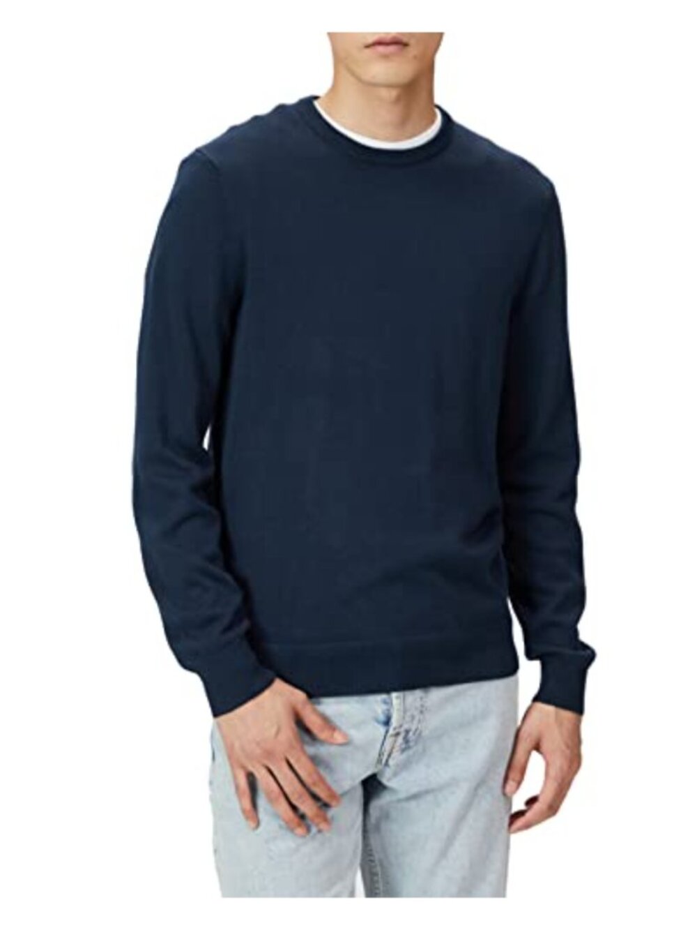 Cable Knit Long Sleeve Crewneck Pullover Sweater 100% Cotton Regular Fit